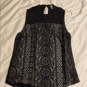 Black sleeveless top